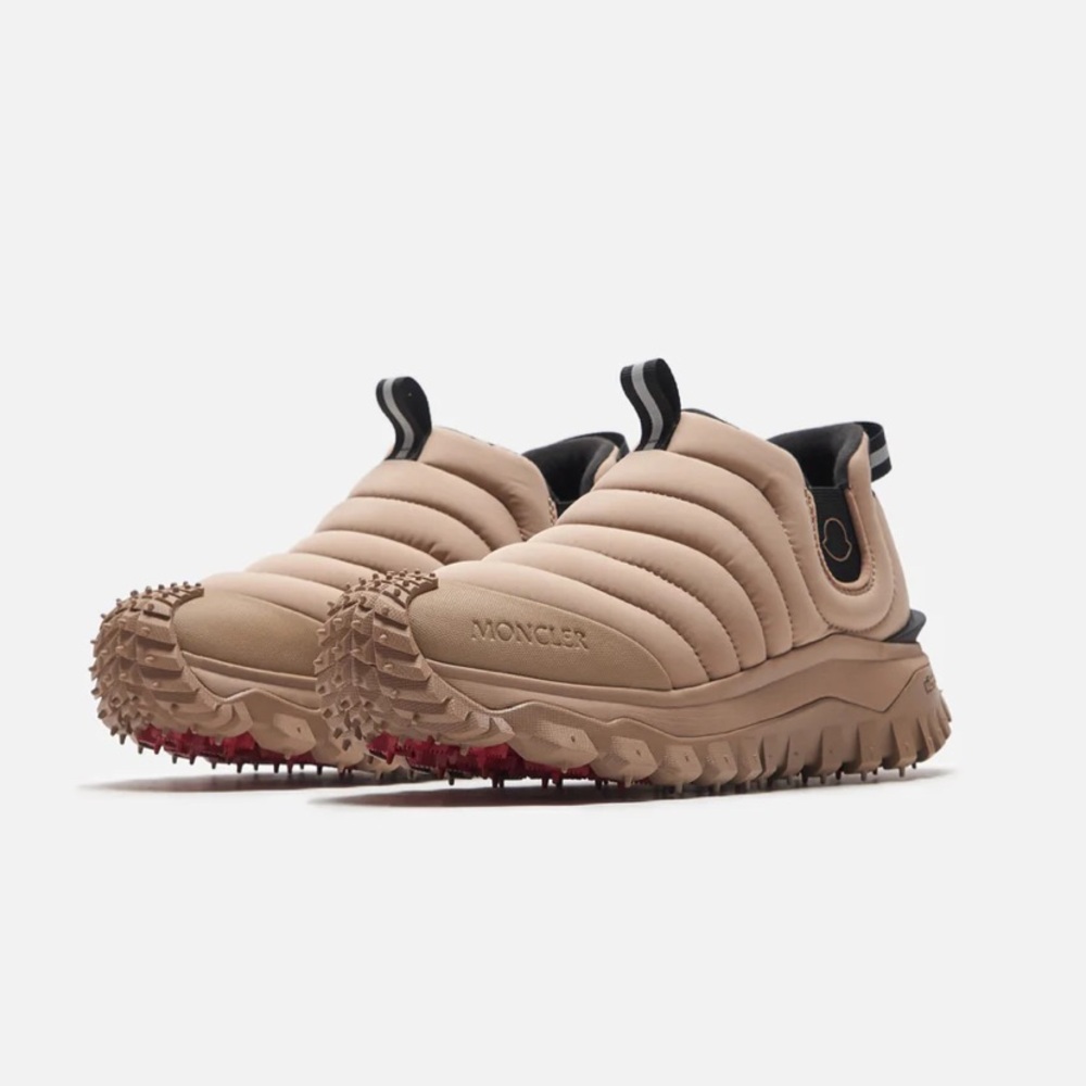 Moncler Apres Trail Grip Hiking Sneakers Shoes Tan Beige